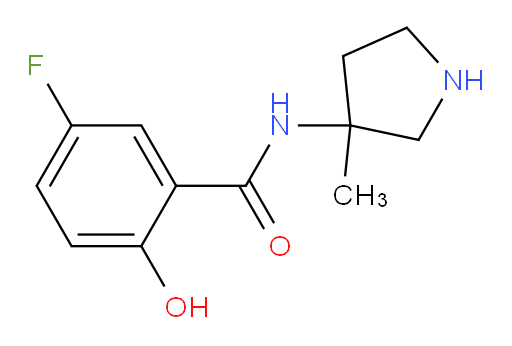 5-fluoro-2-hydroxy-N-(3-methylpyrrolidin-3-yl)benzamide