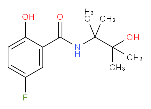 5-fluoro-2-hydroxy-N-(3-hydroxy-2,3-dimethylbutan-2-yl)benzamide