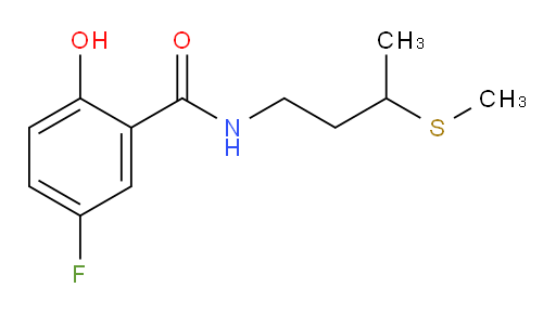 5-fluoro-2-hydroxy-N-(3-(methylthio)butyl)benzamide