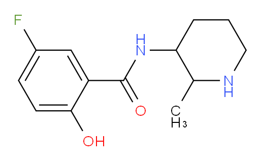 5-fluoro-2-hydroxy-N-(2-methylpiperidin-3-yl)benzamide