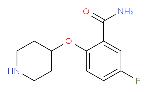 5-fluoro-2-(piperidin-4-yloxy)benzamide