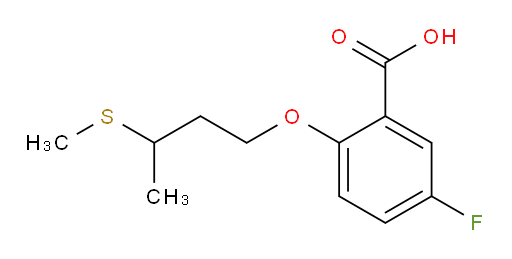 5-fluoro-2-(3-(methylthio)butoxy)benzoic acid