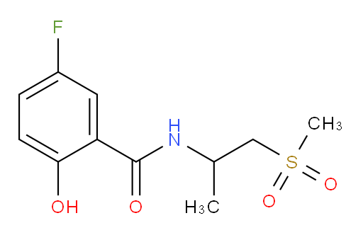 5-fluoro-2-hydroxy-N-(1-(methylsulfonyl)propan-2-yl)benzamide