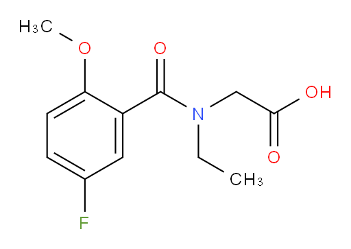 2-(N-ethyl-5-fluoro-2-methoxybenzamido)acetic acid