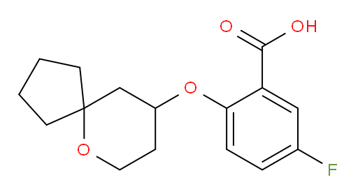 2-(6-oxaspiro[4.5]decan-9-yloxy)-5-fluorobenzoic acid