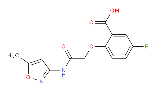 5-fluoro-2-(2-((5-methylisoxazol-3-yl)amino)-2-oxoethoxy)benzoic acid