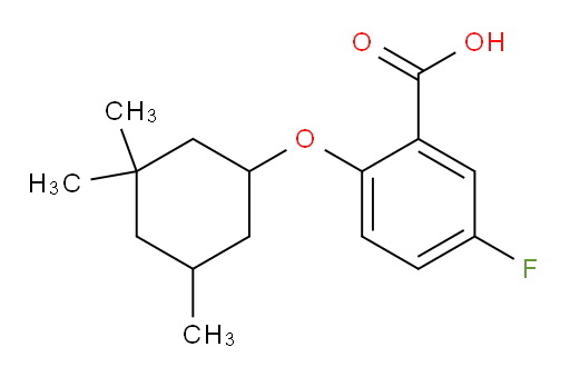 5-fluoro-2-((3,3,5-trimethylcyclohexyl)oxy)benzoic acid