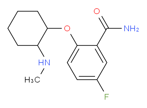 5-fluoro-2-((2-(methylamino)cyclohexyl)oxy)benzamide