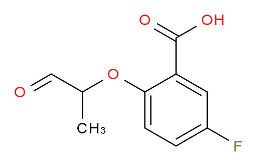 5-fluoro-2-((1-oxopropan-2-yl)oxy)benzoic acid