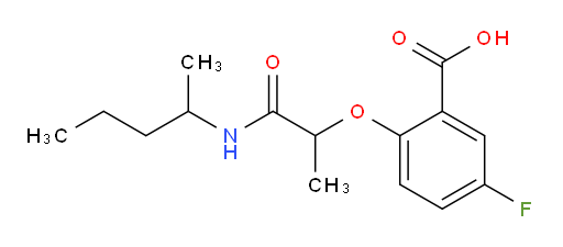 5-fluoro-2-((1-oxo-1-(pentan-2-ylamino)propan-2-yl)oxy)benzoic acid