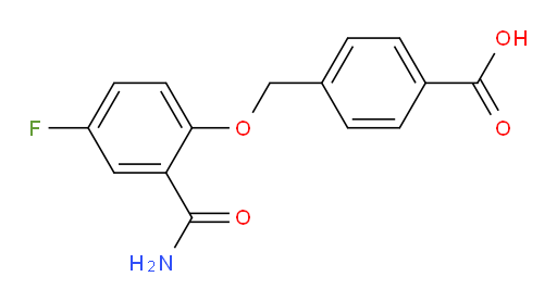 4-((2-carbamoyl-4-fluorophenoxy)methyl)benzoic acid