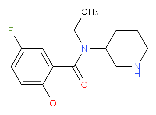 N-ethyl-5-fluoro-2-hydroxy-N-(piperidin-3-yl)benzamide