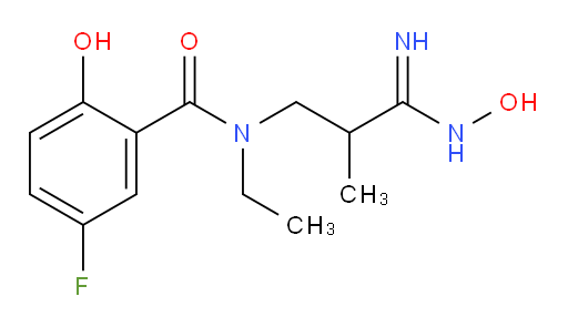 N-ethyl-5-fluoro-2-hydroxy-N-(3-(hydroxyamino)-3-imino-2-methylpropyl)benzamide