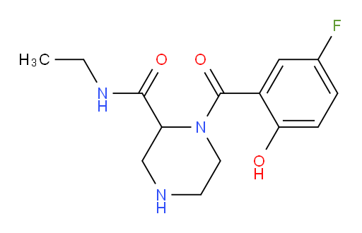 N-ethyl-1-(5-fluoro-2-hydroxybenzoyl)piperazine-2-carboxamide