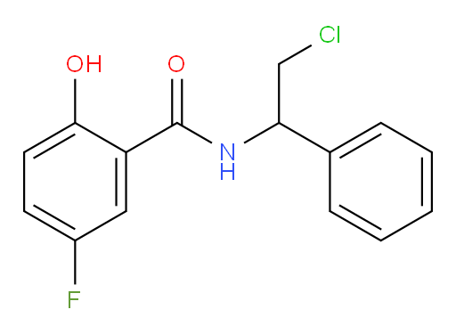 N-(2-chloro-1-phenylethyl)-5-fluoro-2-hydroxybenzamide