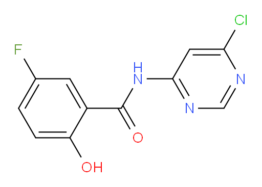 N-(6-chloropyrimidin-4-yl)-5-fluoro-2-hydroxybenzamide