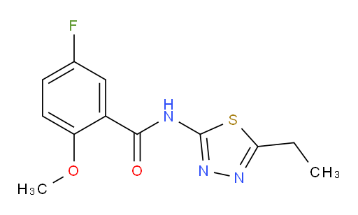 N-(5-ethyl-1,3,4-thiadiazol-2-yl)-5-fluoro-2-methoxybenzamide