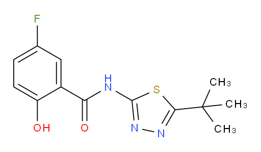 N-(5-(tert-butyl)-1,3,4-thiadiazol-2-yl)-5-fluoro-2-hydroxybenzamide