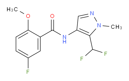 N-(5-(difluoromethyl)-1-methyl-1H-pyrazol-4-yl)-5-fluoro-2-methoxybenzamide