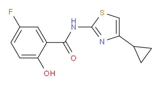 N-(4-cyclopropylthiazol-2-yl)-5-fluoro-2-hydroxybenzamide