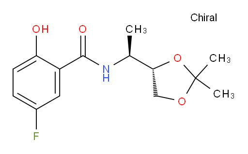 N-((S)-1-((S)-2,2-dimethyl-1,3-dioxolan-4-yl)ethyl)-5-fluoro-2-hydroxybenzamide
