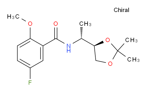 N-((R)-1-((R)-2,2-dimethyl-1,3-dioxolan-4-yl)ethyl)-5-fluoro-2-methoxybenzamide
