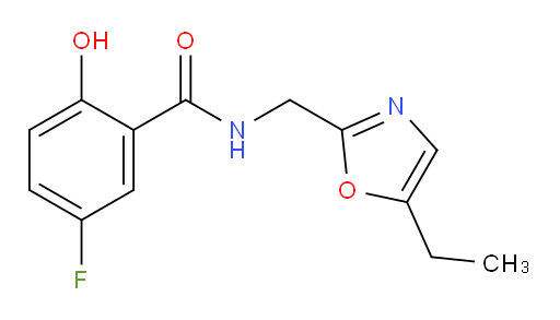 N-((5-ethyloxazol-2-yl)methyl)-5-fluoro-2-hydroxybenzamide