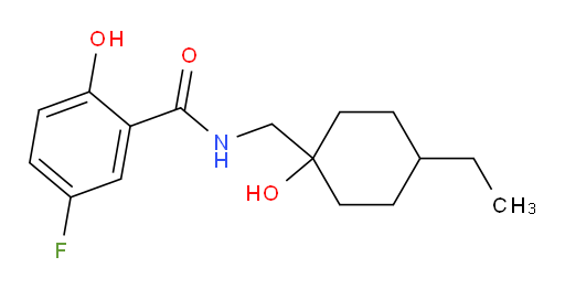 N-((4-ethyl-1-hydroxycyclohexyl)methyl)-5-fluoro-2-hydroxybenzamide