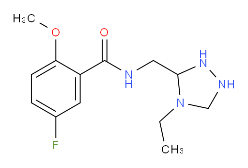 N-((4-ethyl-1,2,4-triazolidin-3-yl)methyl)-5-fluoro-2-methoxybenzamide
