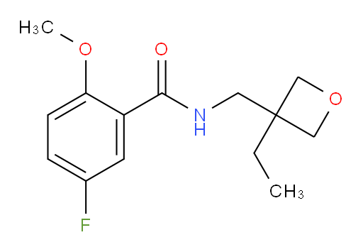 N-((3-ethyloxetan-3-yl)methyl)-5-fluoro-2-methoxybenzamide
