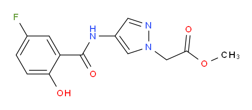 methyl 2-(4-(5-fluoro-2-hydroxybenzamido)-1H-pyrazol-1-yl)acetate