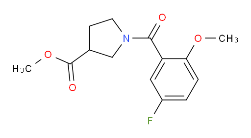 methyl 1-(5-fluoro-2-methoxybenzoyl)pyrrolidine-3-carboxylate