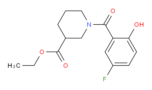 ethyl 1-(5-fluoro-2-hydroxybenzoyl)piperidine-3-carboxylate