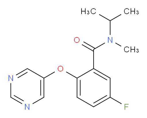 5-fluoro-N-isopropyl-N-methyl-2-(pyrimidin-5-yloxy)benzamide