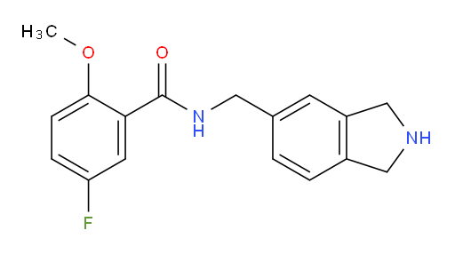5-fluoro-N-(isoindolin-5-ylmethyl)-2-methoxybenzamide