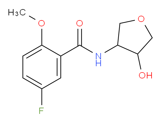 5-fluoro-N-(4-hydroxytetrahydrofuran-3-yl)-2-methoxybenzamide