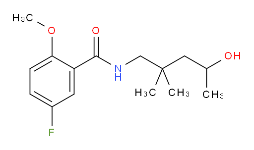 5-fluoro-N-(4-hydroxy-2,2-dimethylpentyl)-2-methoxybenzamide