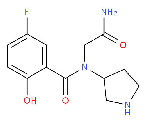 N-(2-amino-2-oxoethyl)-5-fluoro-2-hydroxy-N-(pyrrolidin-3-yl)benzamide