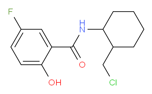 N-(2-(chloromethyl)cyclohexyl)-5-fluoro-2-hydroxybenzamide
