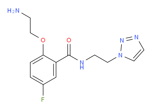 N-(2-(1H-1,2,3-triazol-1-yl)ethyl)-2-(2-aminoethoxy)-5-fluorobenzamide