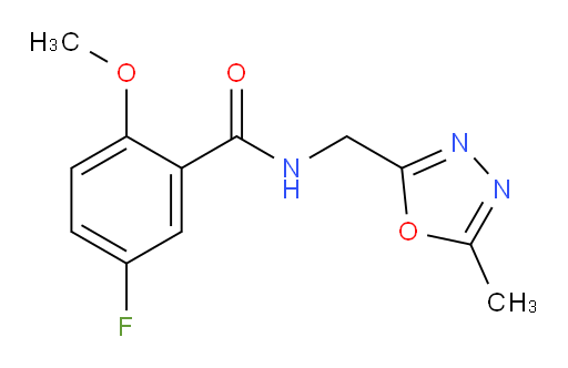 5-fluoro-2-methoxy-N-((5-methyl-1,3,4-oxadiazol-2-yl)methyl)benzamide