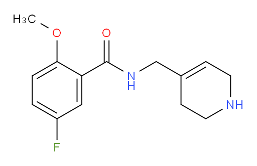 5-fluoro-2-methoxy-N-((1,2,3,6-tetrahydropyridin-4-yl)methyl)benzamide