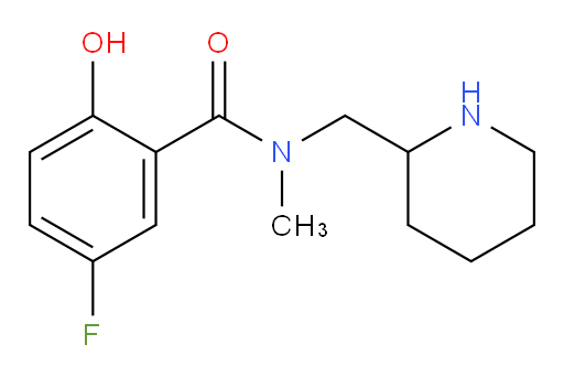 5-fluoro-2-hydroxy-N-methyl-N-(piperidin-2-ylmethyl)benzamide