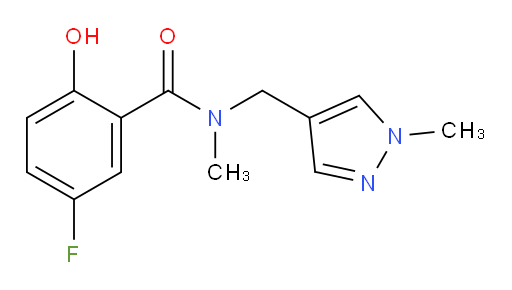 5-fluoro-2-hydroxy-N-methyl-N-((1-methyl-1H-pyrazol-4-yl)methyl)benzamide