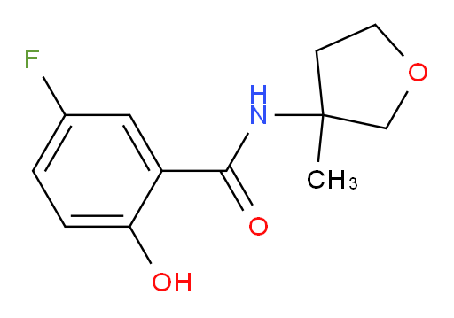 5-fluoro-2-hydroxy-N-(3-methyltetrahydrofuran-3-yl)benzamide