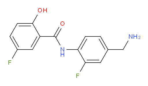 N-(4-(aminomethyl)-2-fluorophenyl)-5-fluoro-2-hydroxybenzamide