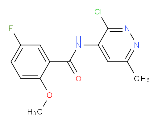 N-(3-chloro-6-methylpyridazin-4-yl)-5-fluoro-2-methoxybenzamide