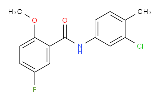 N-(3-chloro-4-methylphenyl)-5-fluoro-2-methoxybenzamide