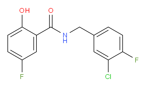 N-(3-chloro-4-fluorobenzyl)-5-fluoro-2-hydroxybenzamide