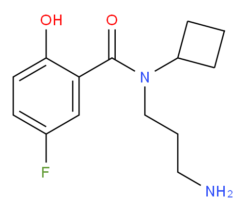 N-(3-aminopropyl)-N-cyclobutyl-5-fluoro-2-hydroxybenzamide